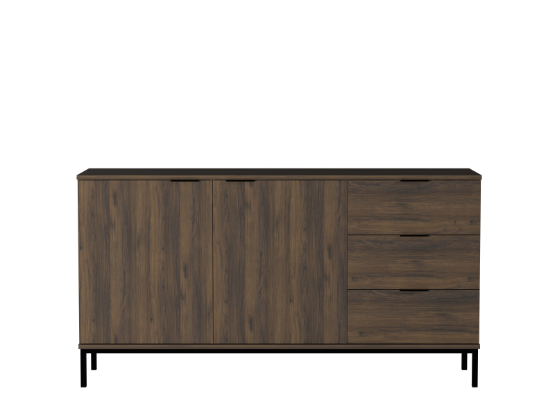 Przejdź do produktu Komoda K2D3SZ 150 cm PULA orzech warmia