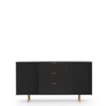 Komoda K2D3SZ 150 cm NUBIA czarny mat