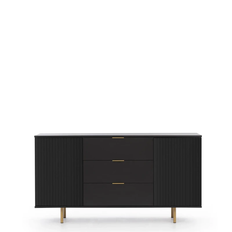 Przejdź do produktu Komoda K2D3SZ 150 cm NUBIA czarny mat