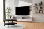 Zestaw Szafka RTV Tebris 200 Cashmere i Stolik SIGMA B Czarny mat
