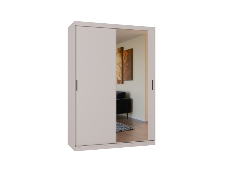 Przejdź do produktu Szafa przesuwna z lustrem 150 cm BREGI cashmere
